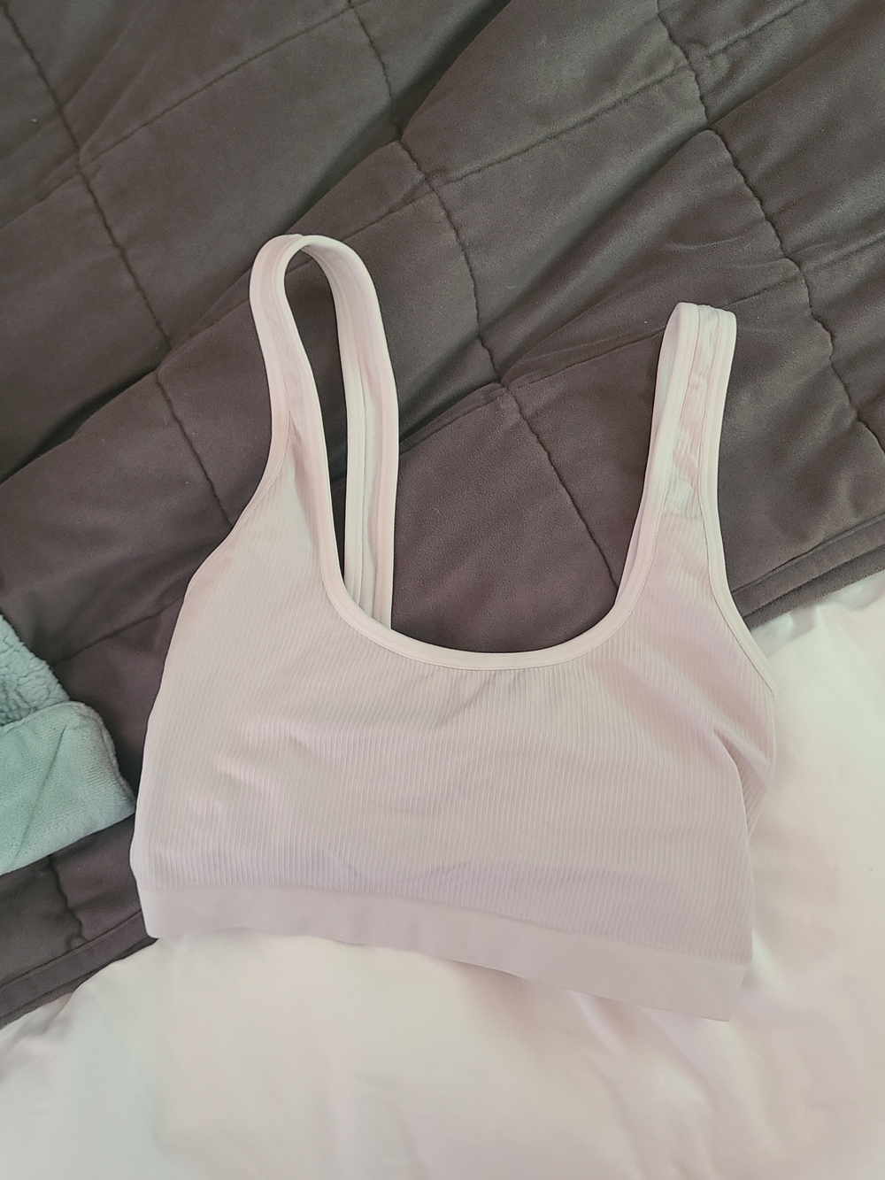 Women’s Ribbed Light Pink Bralette